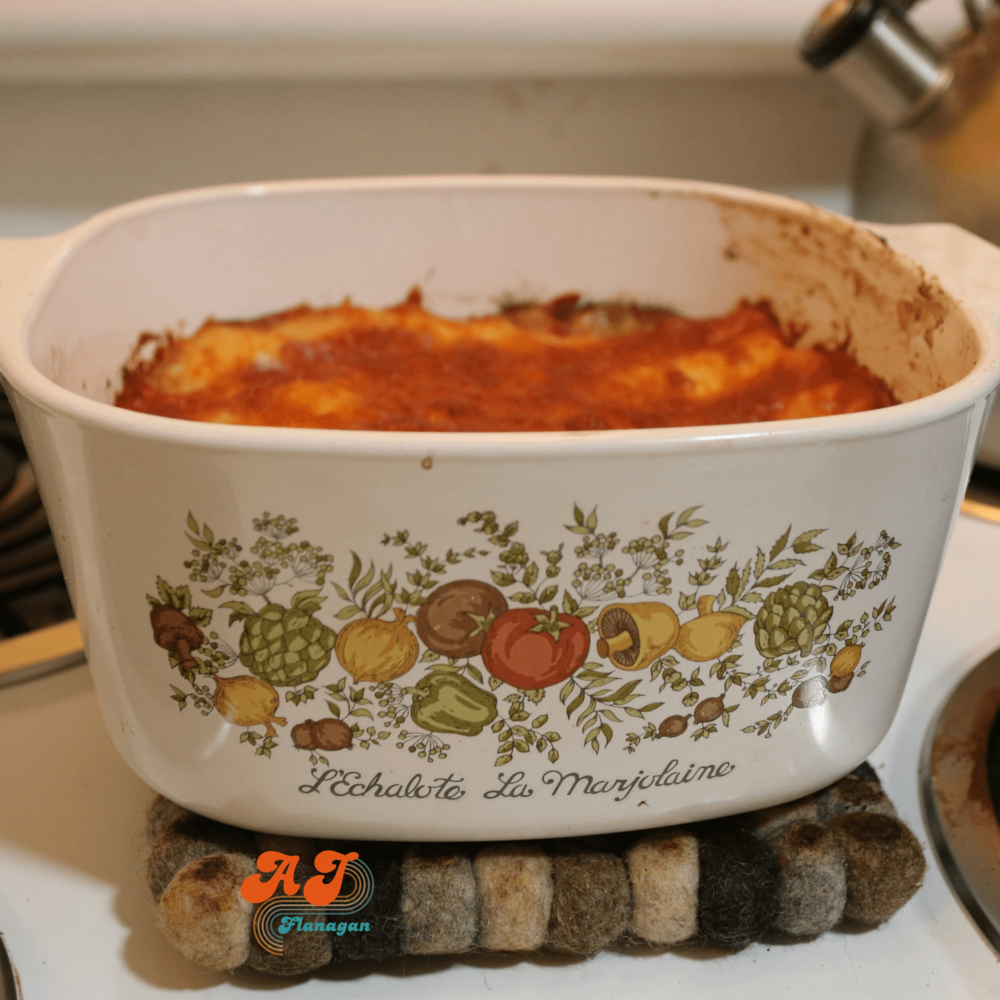 Comfort Food: nostalgic photo of a Casserole dish