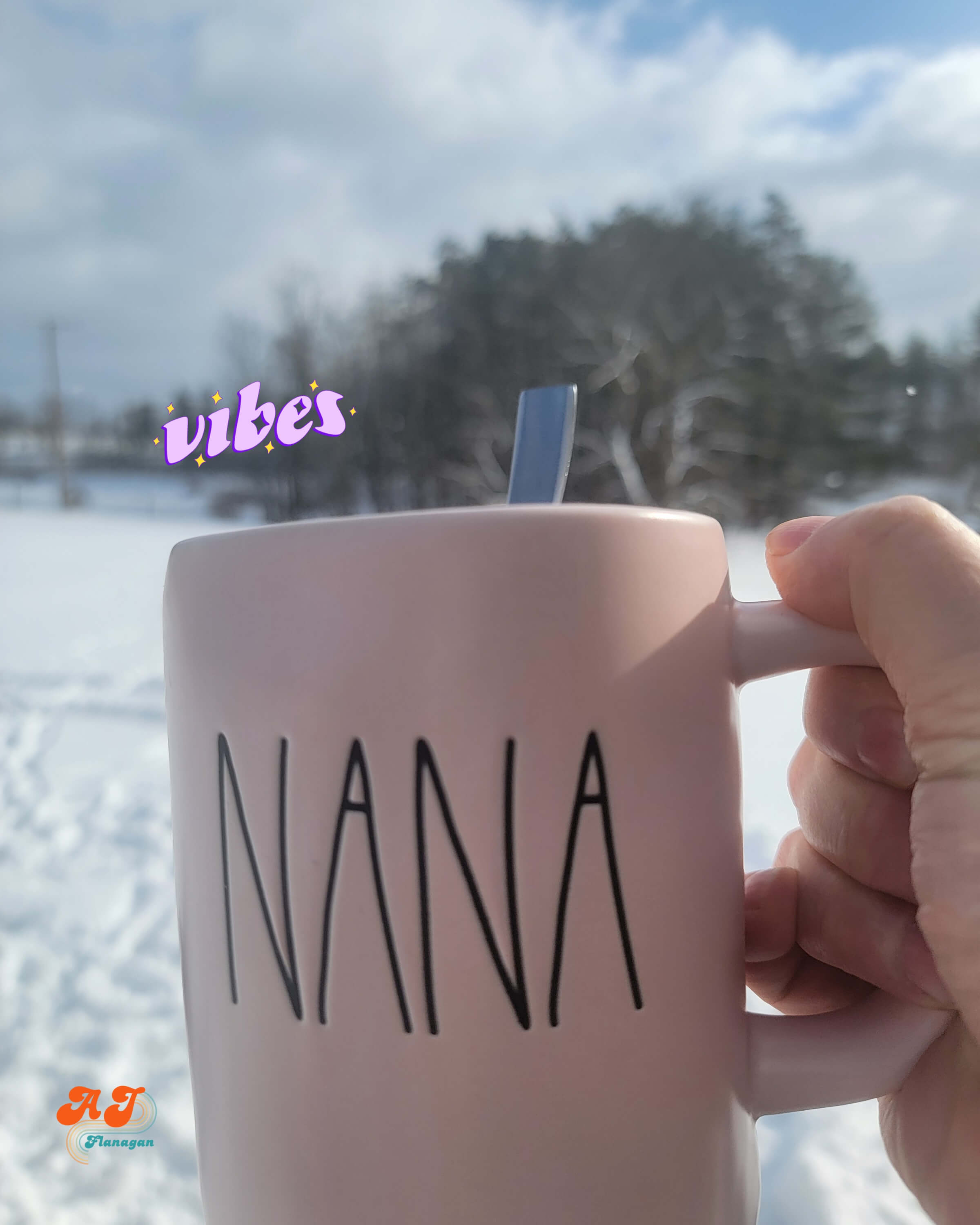  Hot tea with lots of honey in my Nana mug