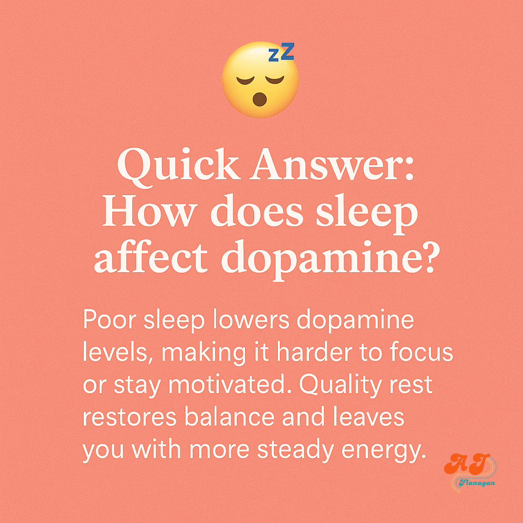 How does sleep affect dopamine?
