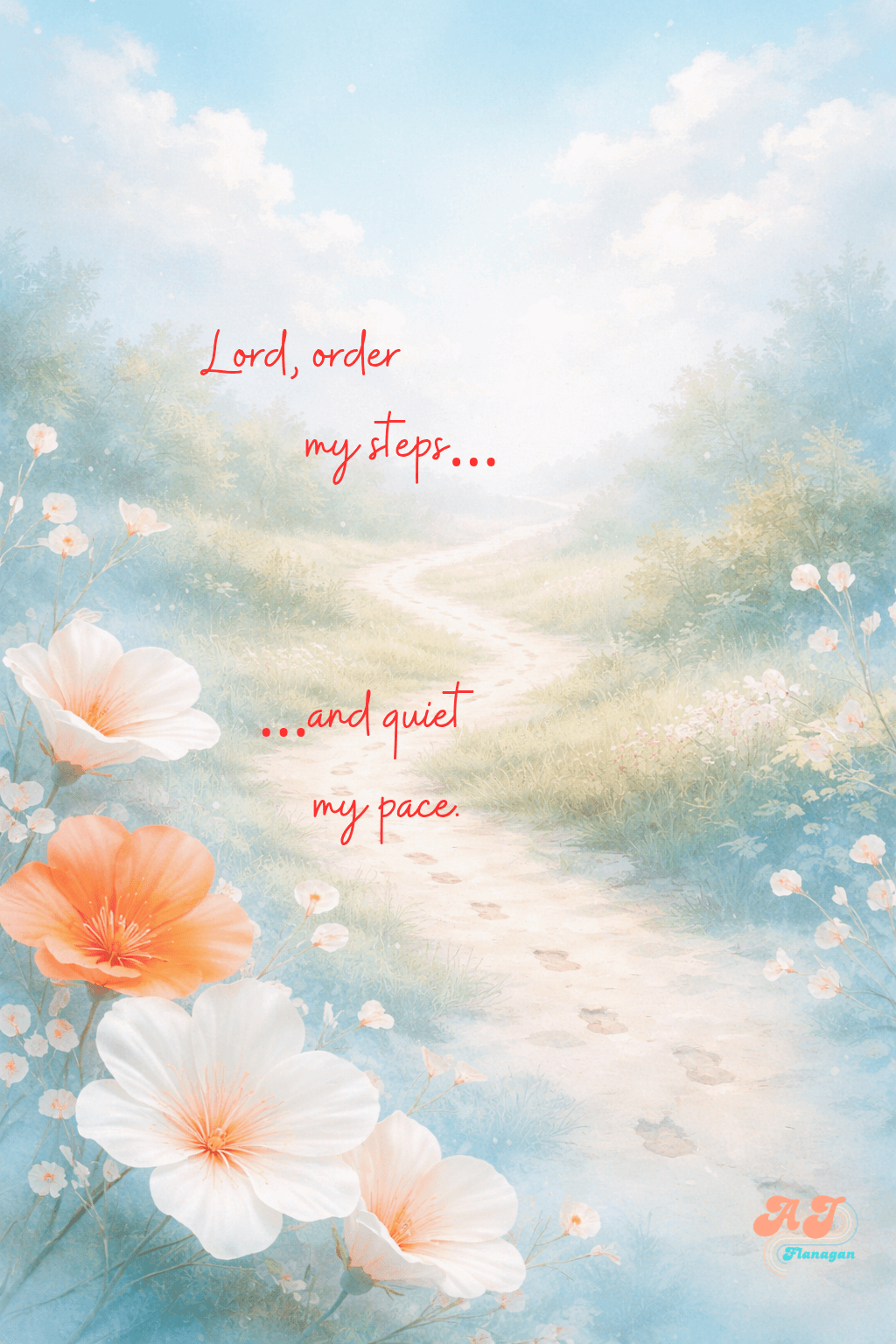  Lord order steps... and quiet my pace.