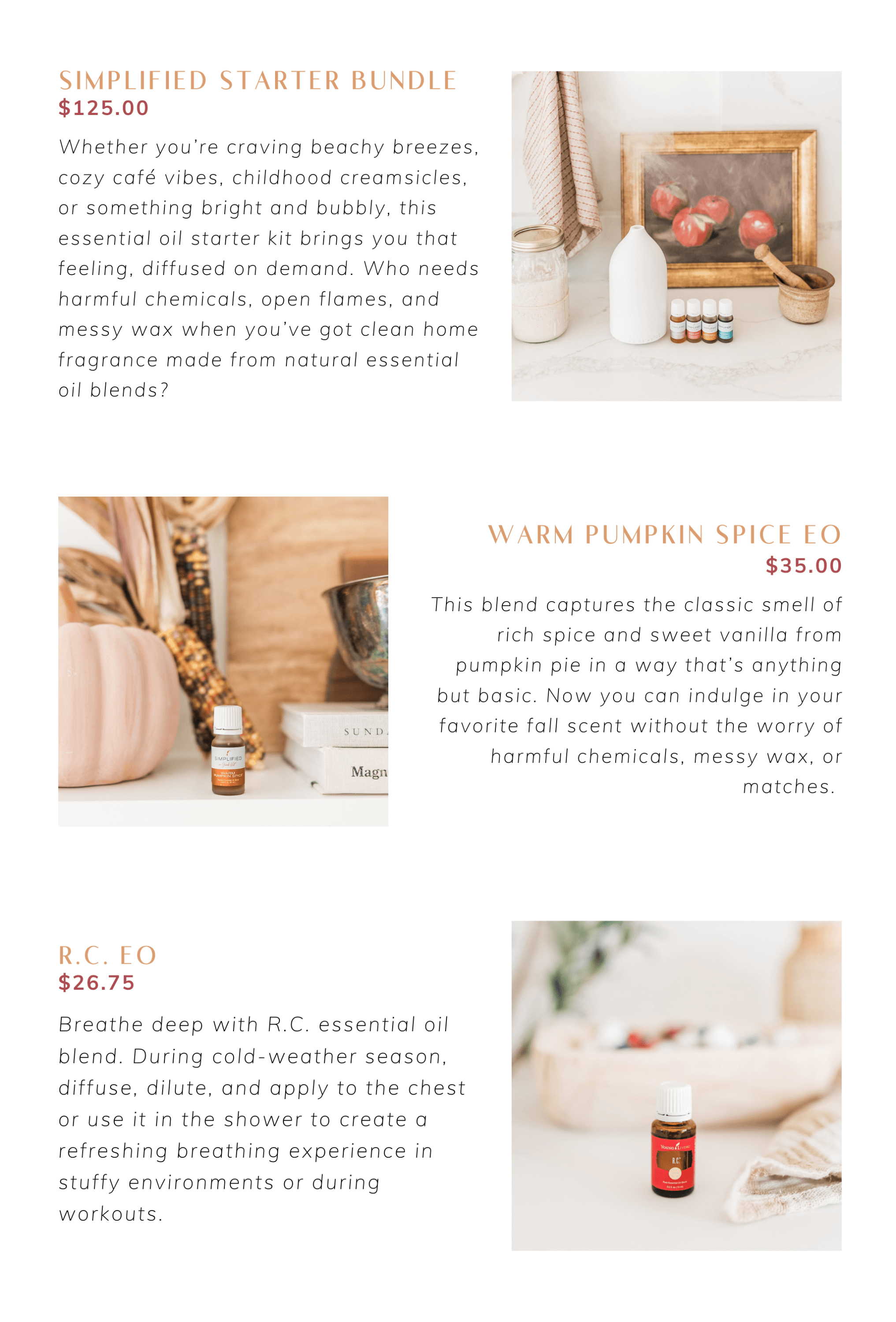  Simplified Starter Bundle, Warm Pumpkin Spice and RC EO graphic